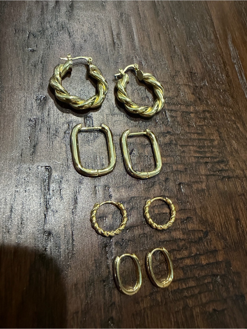 Gold earrings